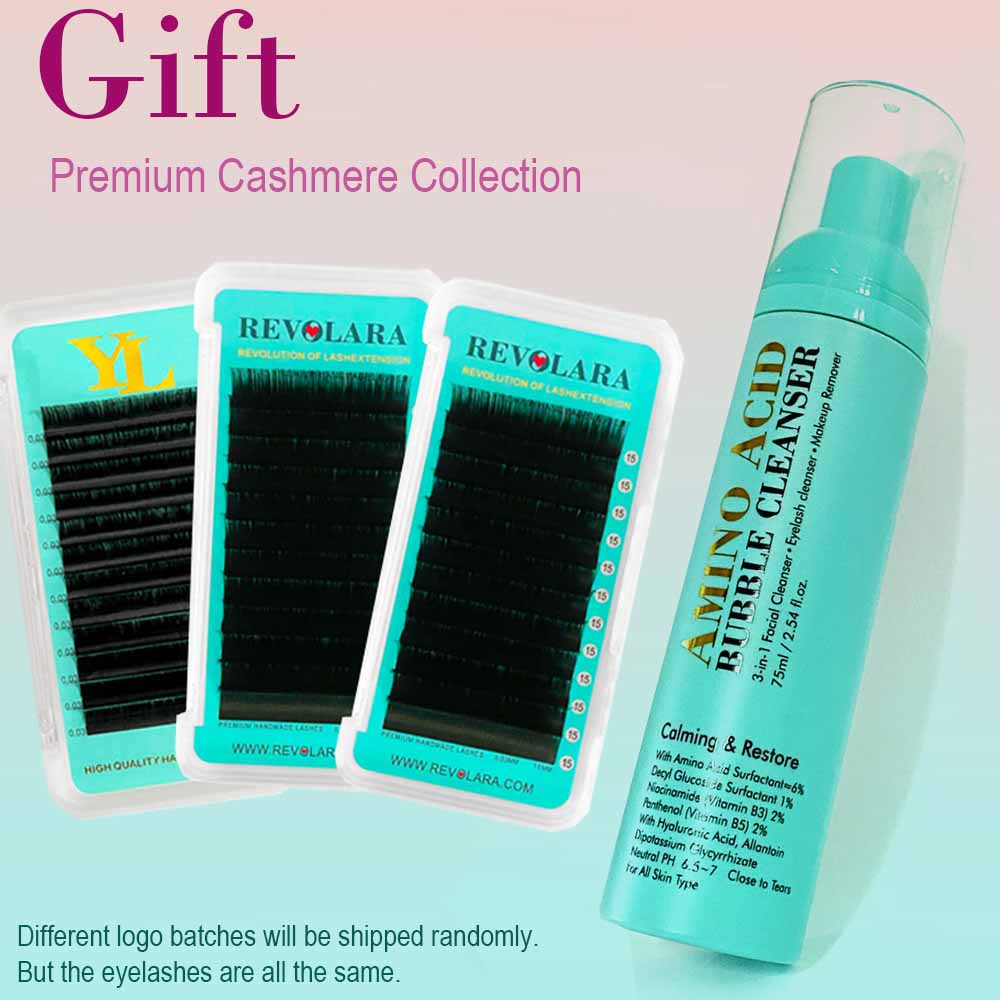 Recommend this website to your friends to get【Referral Gift Package】Cashmere Premium FauxMink Matte Black Lashes 3 Trays + Shampoo 75ml