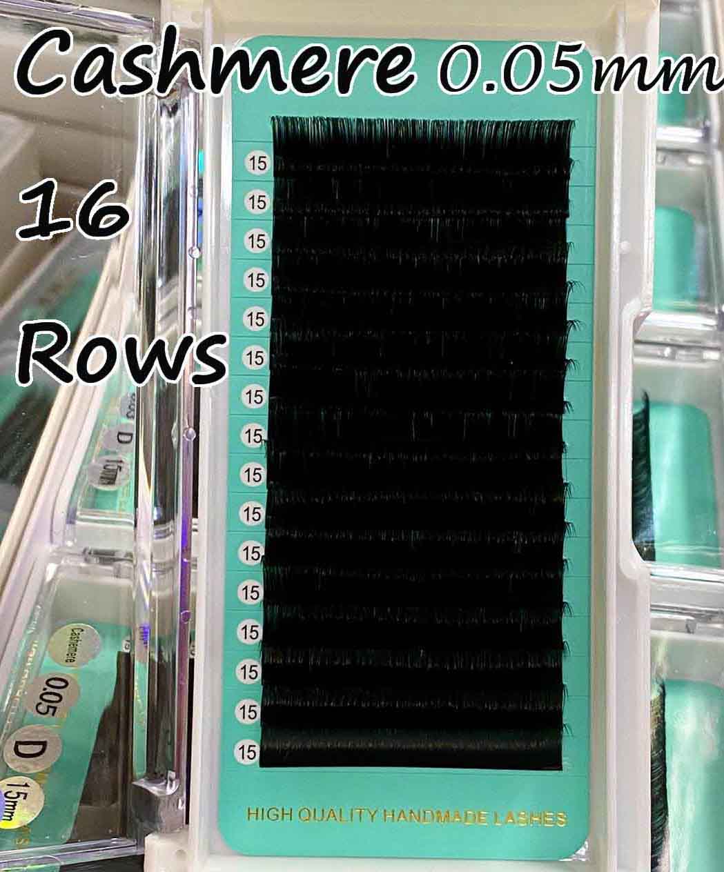 Cashmere Extra Matte Dark Black Lashes 0.05mm【sticky root, not good for dip-glue-to-fan, but good for pinch-to-fan】clearance sale