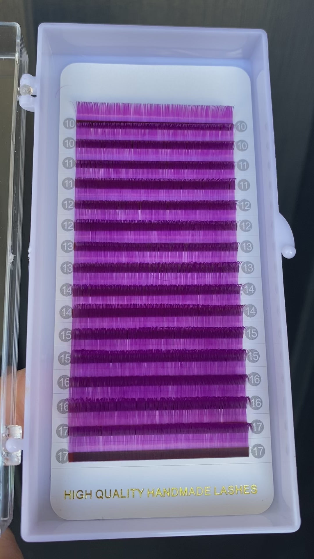 0.05mm Purple Color Lashes 12lines