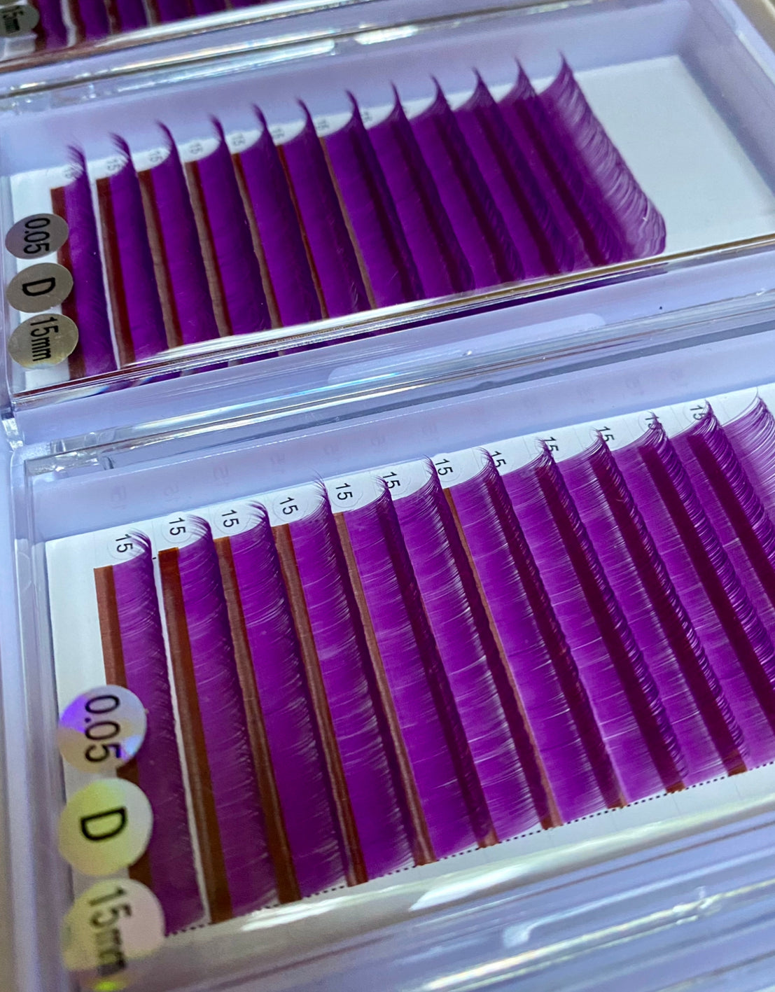0.05mm Purple Color Lashes 12lines
