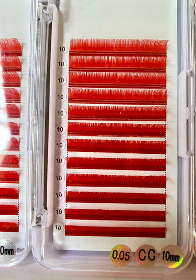 0.05mm Vivid Red Color Lashes